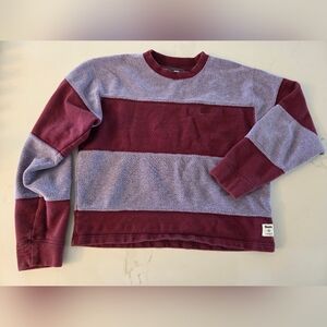 Roots Colorblock Cropped Crewneck Sweater